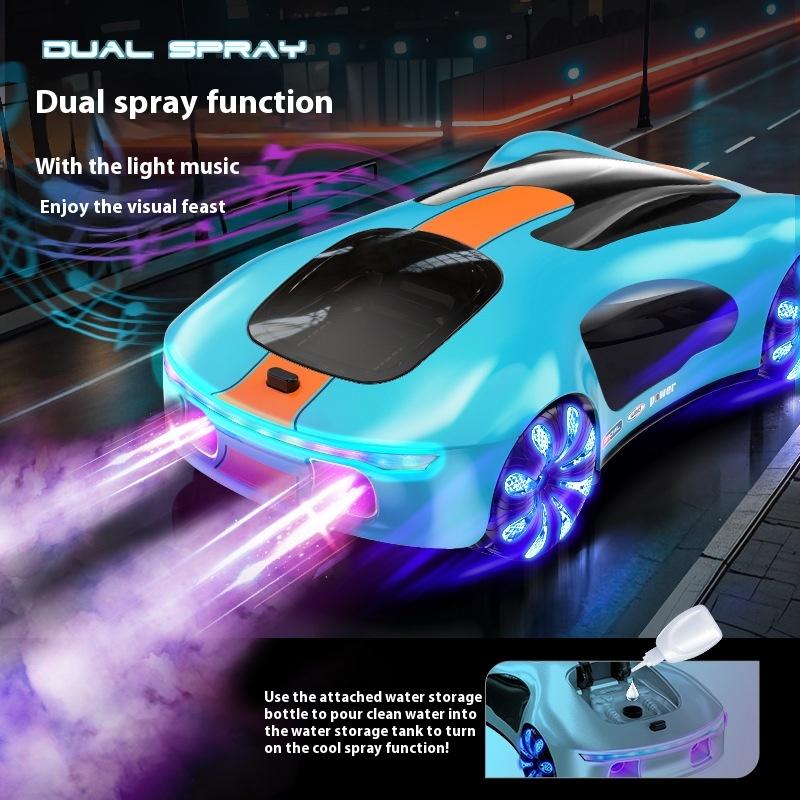 RC Cars Toys for Boys 2.4GHz Remote Control Car with Cool Lights Music Spray Effects Gesture Sensing Drift Racing Gifts for Boys