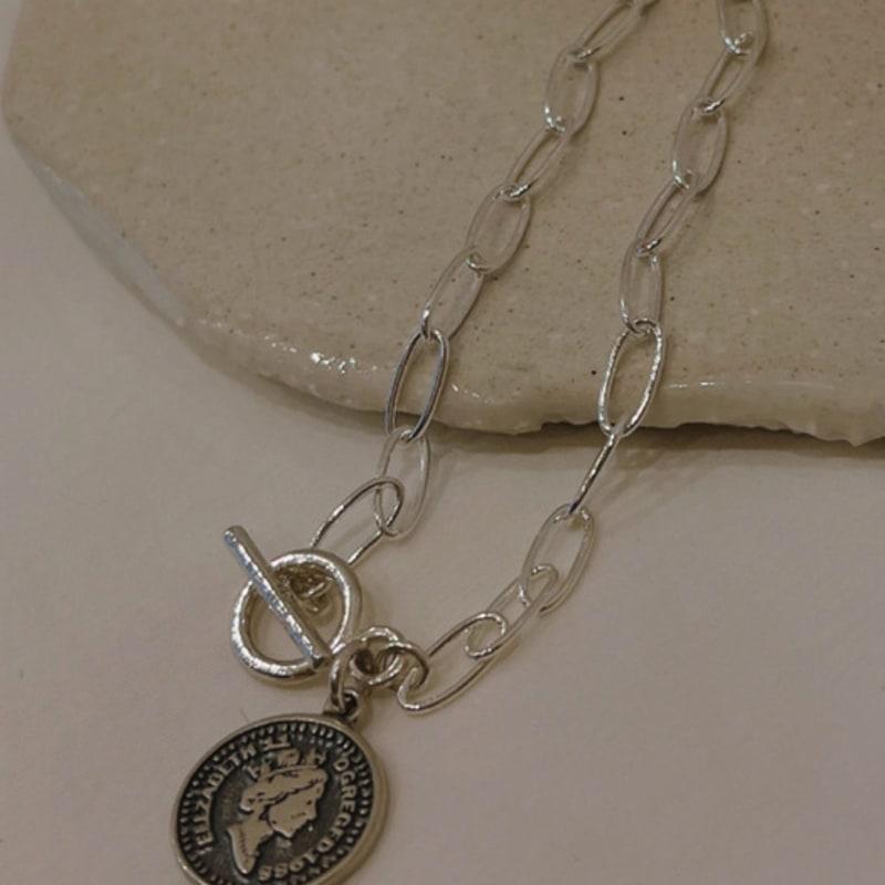 my omelet [92.5 silver]royal slogan coin bracelet
