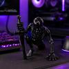 Dark Atmosphere Ornaments 3D Printed Skeleton Figurine with Swords, Creative Desktop Ornament, Halloween Party Supplies Swords Statue for Home Office