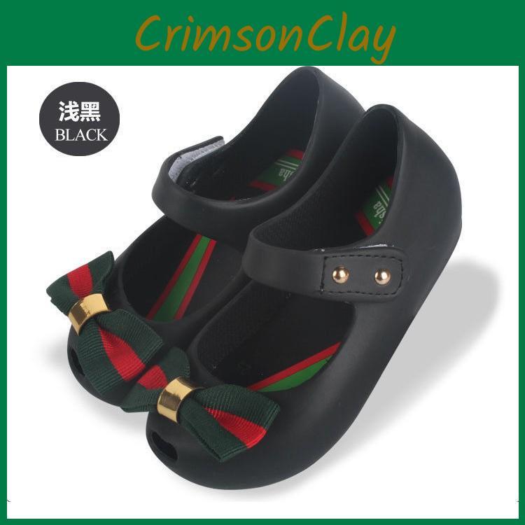 Charming Mini Melissa Girls British College Wind Bow Tie Kid Shoes For Stylish Children