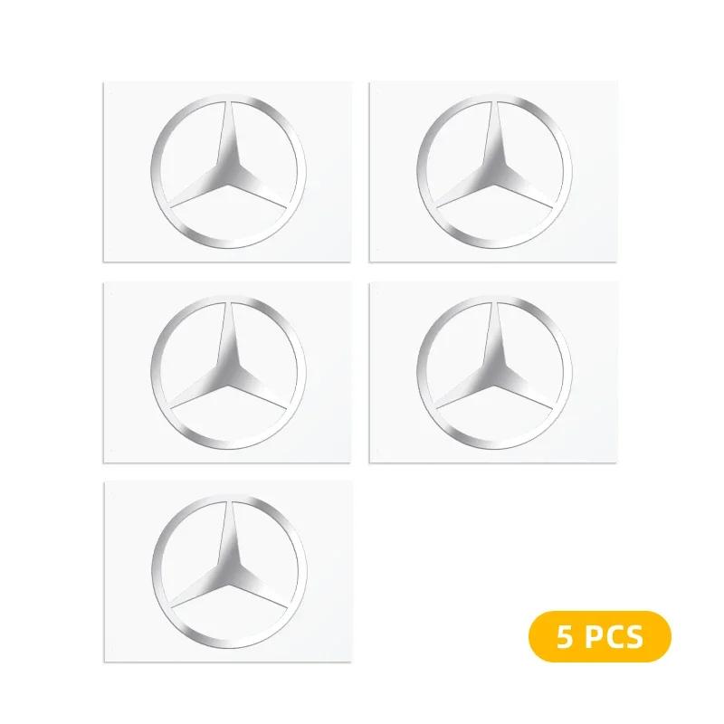 WVWGI1 Hot 2026 For Benz 2/5/10pcs 3D Metal Car Emblem Sticker Decor Badge Decal Interior Styling For Mercedes benz A B R G Class GLK G