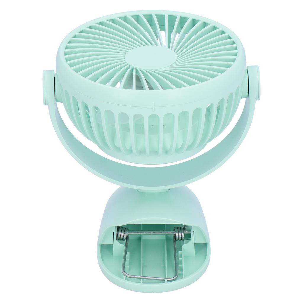 USB Mini Clip Fan Strong Wind 3 Blade Rechargeable 4 Gears Desktop Cooling Fan Cooler