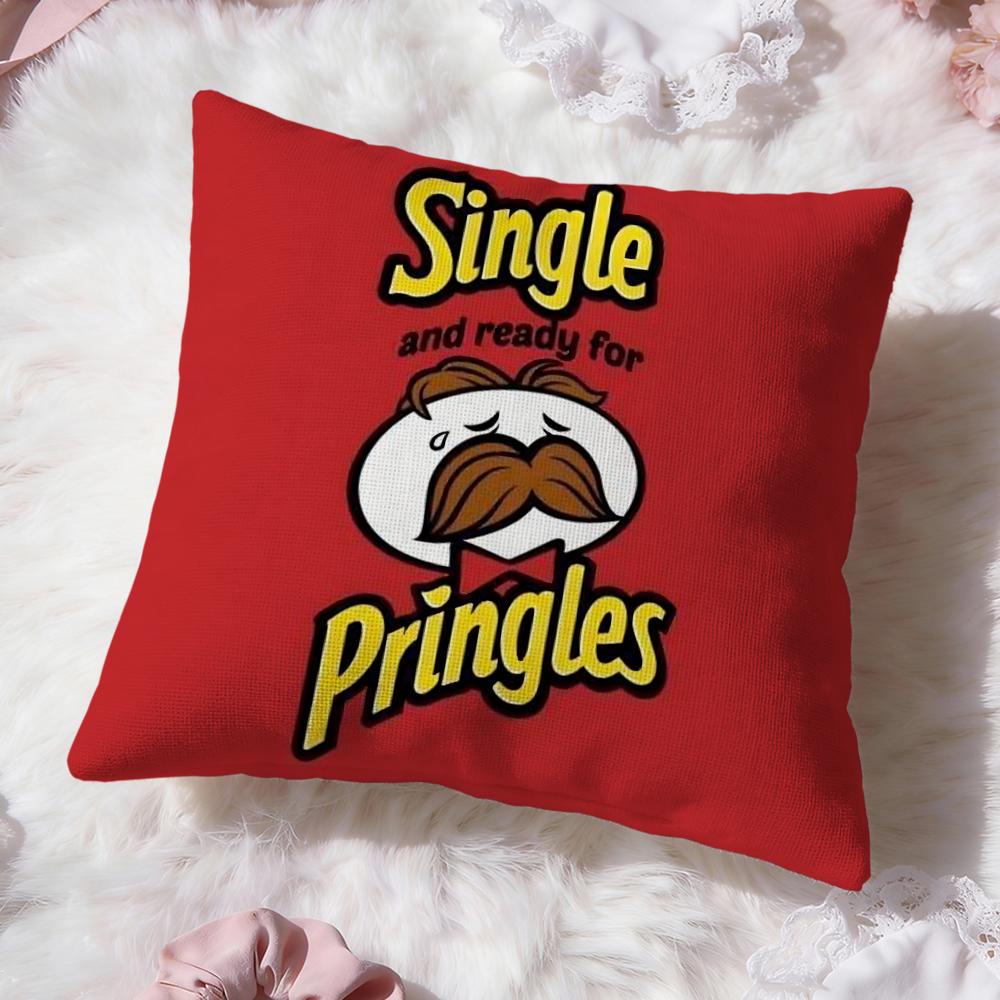 Classic P-Pringles Cushion Cover Premium Comfort Reversible Pillow Cove -Two in One Design for Any Room & Car Interior