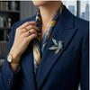 High-End Rhinestone Bird Brooch for Women - Elegant Metal Pin for Suits & Sweaters