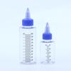 1Pc 30-500Ml Clear Pet Graduated Bottles Twist Cap Refillable Liquid Sample Container Inks Oils Arts Hair Dye Water Bottle