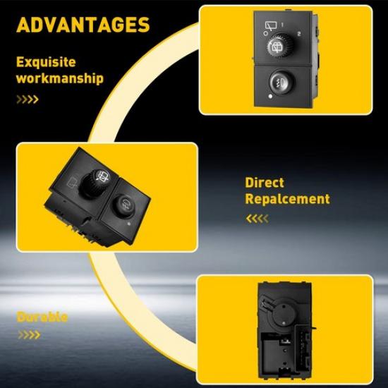 15061682 Fits 2003-2006 GMC Sierra Yukon Fog Light Rear Wiper Control Switch EXV