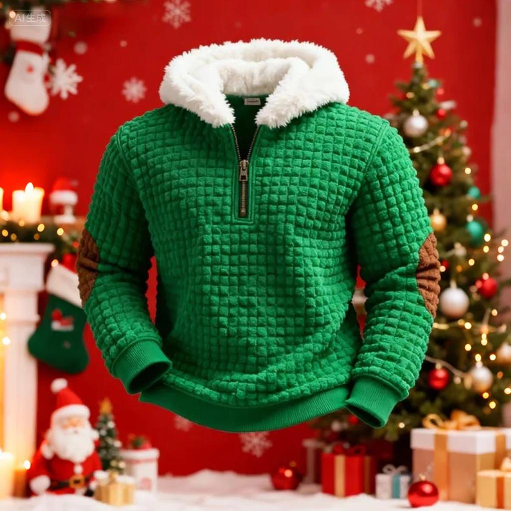 Herren Vintage Weihnachten Rundhals Sweatshirt