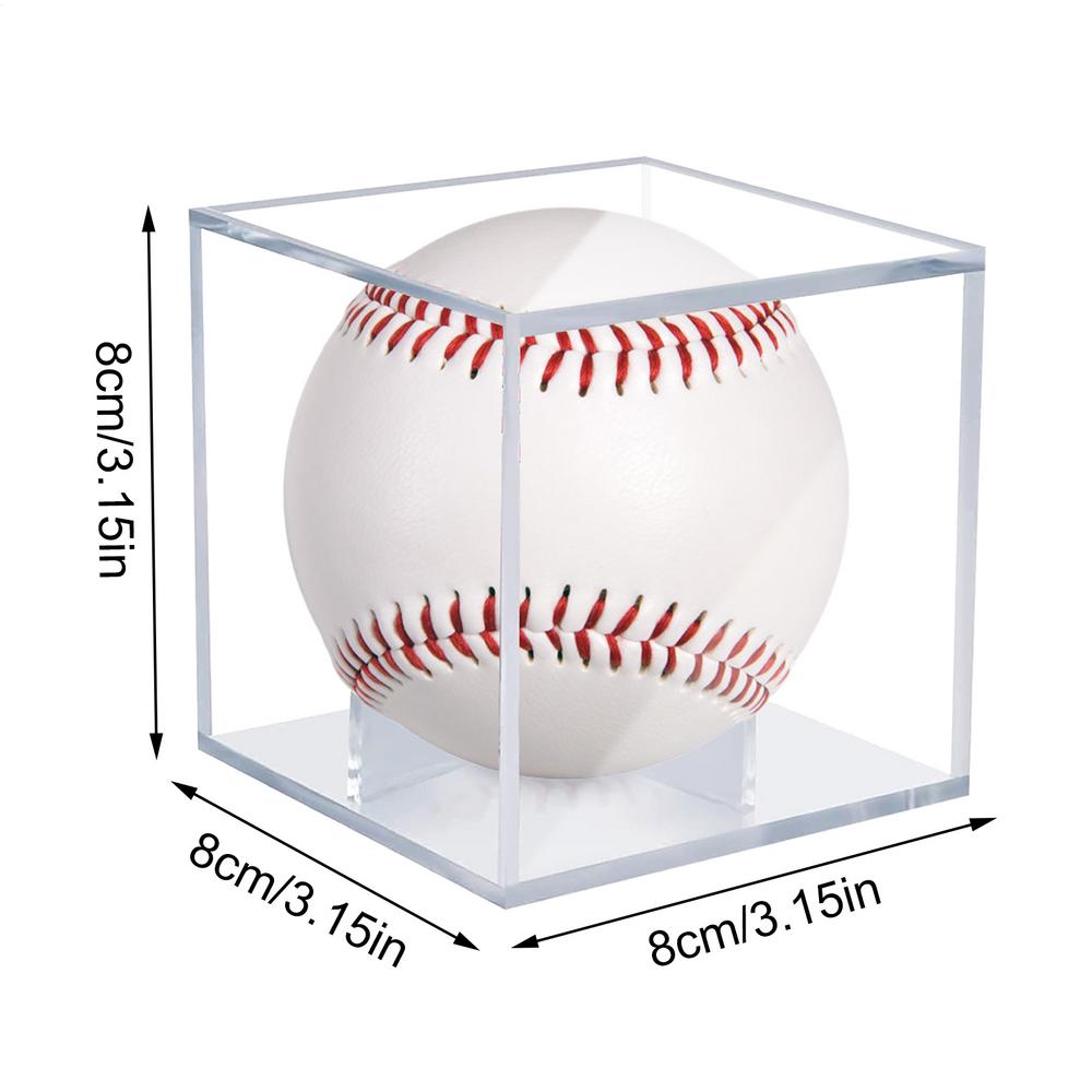 Premium Clear Acrylic Baseball Display Box UV-Proof Square Souvenir Collectible Holder for Signed Ball 1730₽