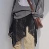 Asymmetric Lace Underskirt Slips Irregular Mesh Underskirt Slips Dress  Summer