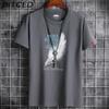 BITCED Cotton Short Sleeve T-shirt Men's Fashion Loose Half Sleeve Shirt Printed Compassionate Shirt