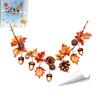Durable Window Clings for Glass Autumn Maple Leaf Pinecone Scarecrow Pumpkin Static Clings, Waterproof PVC Film Stickers, Removable Seasonal