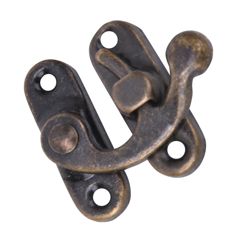 30 Pcs Hasp Hook Retro Style Iron Latch Hook Hasp for Jewelry Gift Boxes 3.2 X 2.8cm