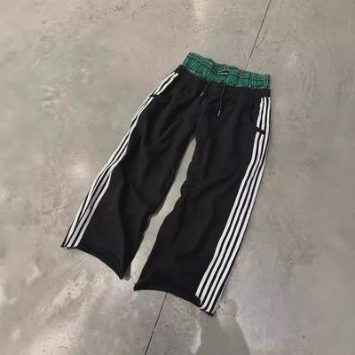 2024 Harajuku Dryžuotos Laisvalaikio Kelnės | Unisex Retro Y2K Hip-Hop Laisvo Kirpimo