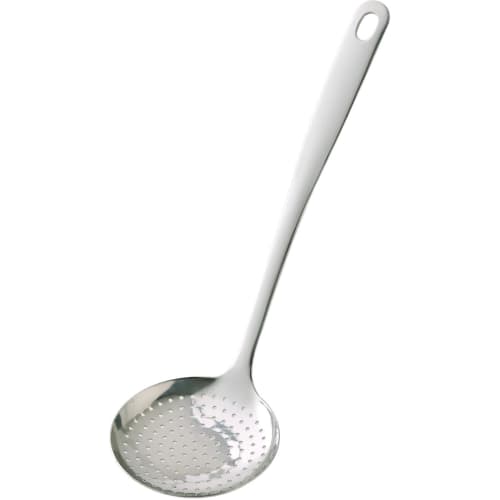 Shimomura Kihan Anti-Clogging Deep Frying Ladle [Made In Japan] Dishwasher Safe, Reliably Captures Fine Fried Food Scraps, One-Piece Molding, Easy To