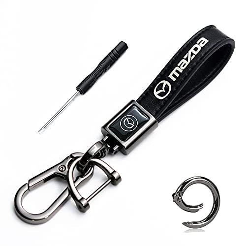 

[HDSW] Подходит для автомобилей Mazda, брелок из натуральной кожи, логотип автомобиля, умный брелок, брелок MA - ZDA, стильный, для мужчин и женщин, черный