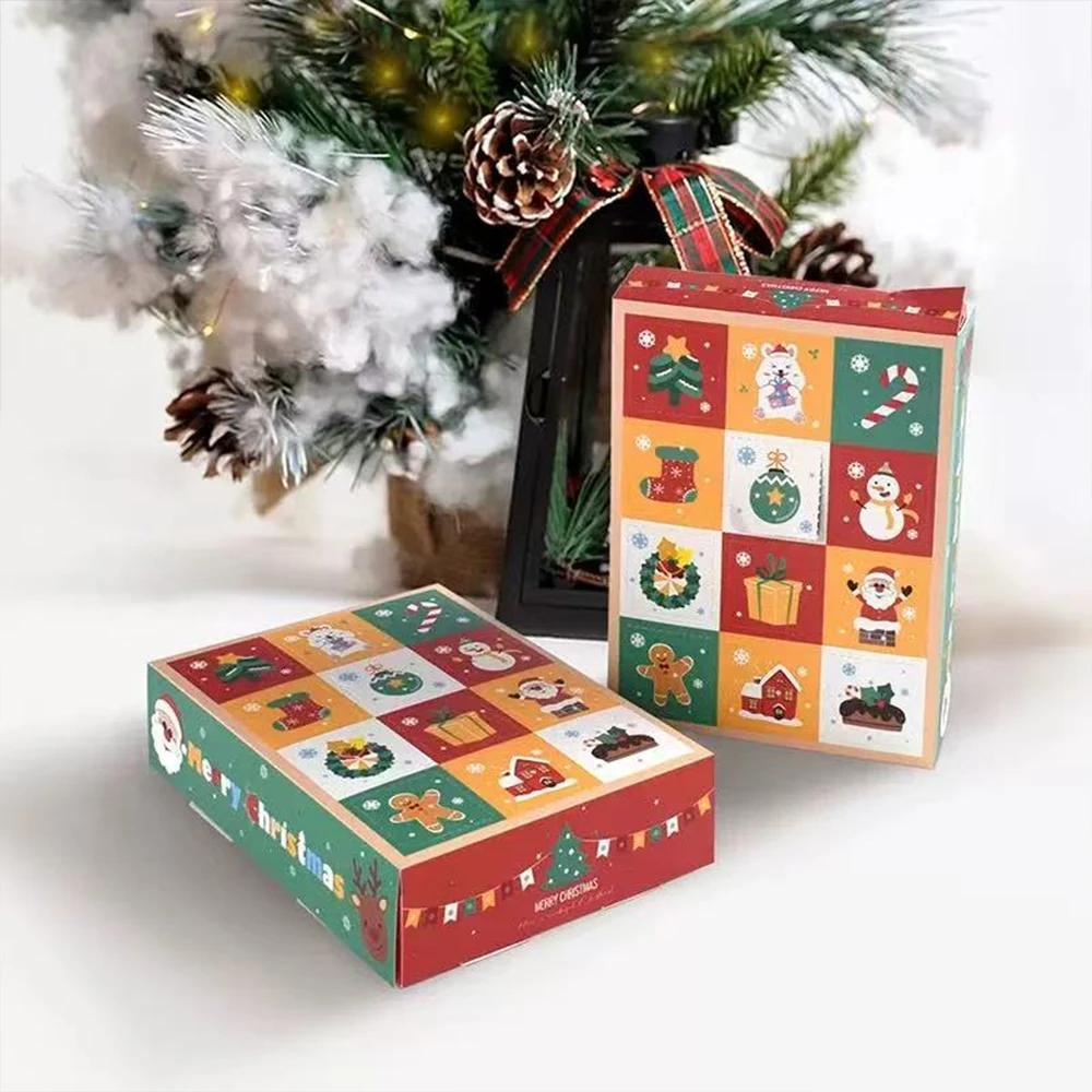 Runtow 5Pcs Christmas Surprise Hole Box 12Grid Christmas Advent Calendar Box Home Christmas Party Gift Box 2025 Christmas Gift