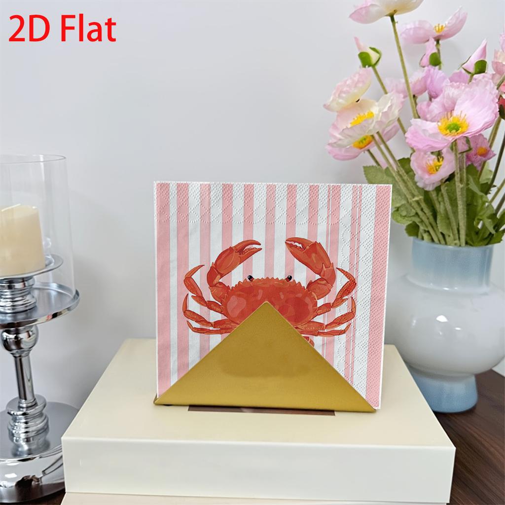 20pcs Disposable Napkins with Crab, Abalone, Seafood Pattern Print for Wedding,Parties,and Daily Use for Thanksgiving Fall Christmas Table Decoration