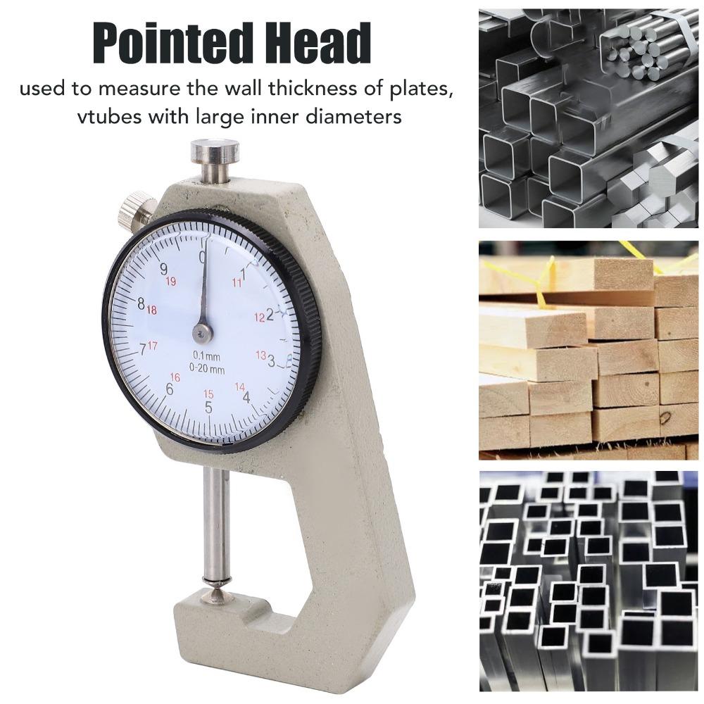 0-20mm Range Dial Thickness Gauge Pointer Display Portable Thickness Meter For Fabrics