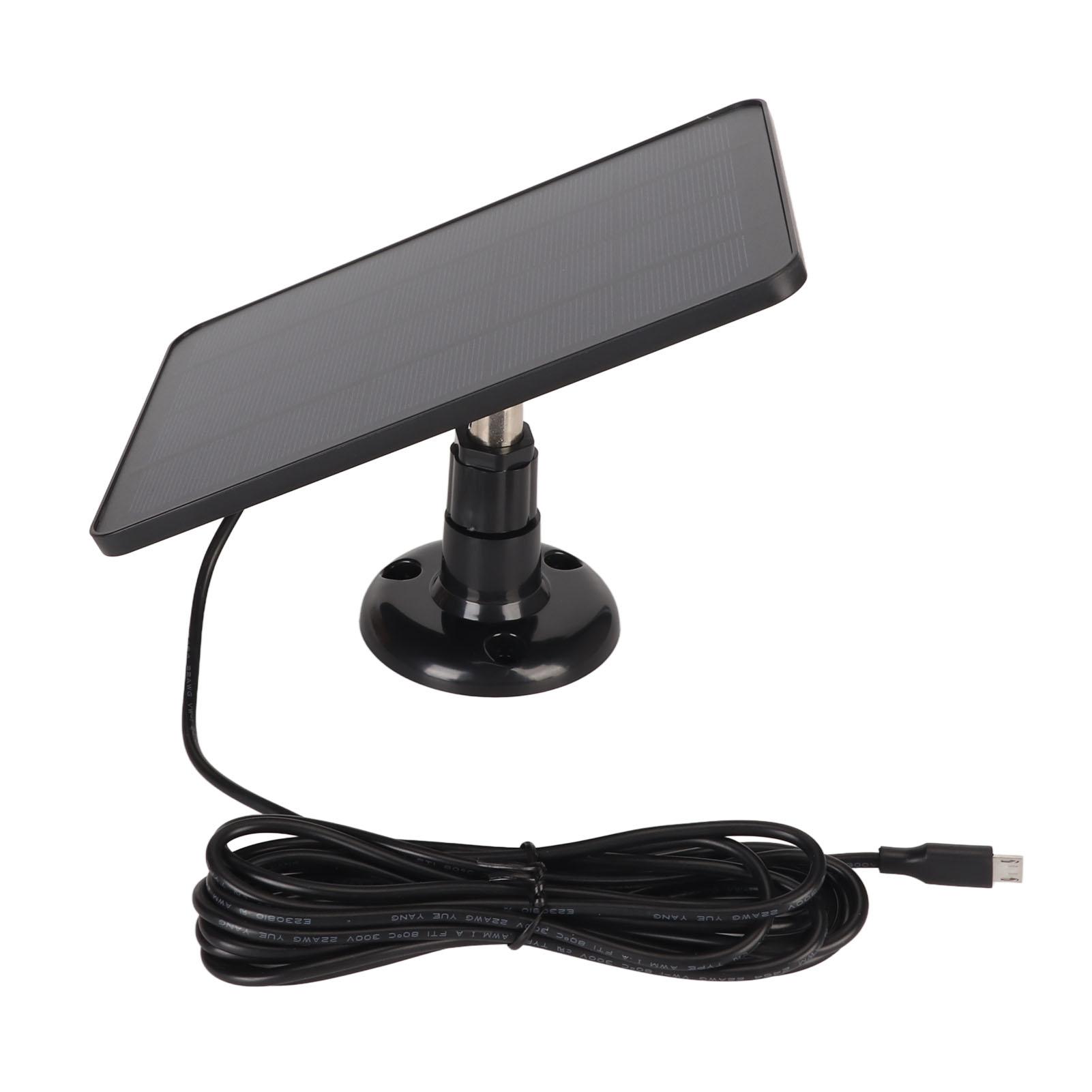 Kamera Napelem IP65 Vízálló Kamera Töltő 5V 4W Nagy Hatékonyság Micro USB C-hez Fehér fekete