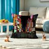 O-Odd T-Taxi Square Double-Sided printed Pillow Case Bedroom Bedside Pillow Sofa Cushion Cover