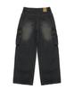 FILLUMINATE Two-Tuck Washed Denim Cargo Pants - Black
