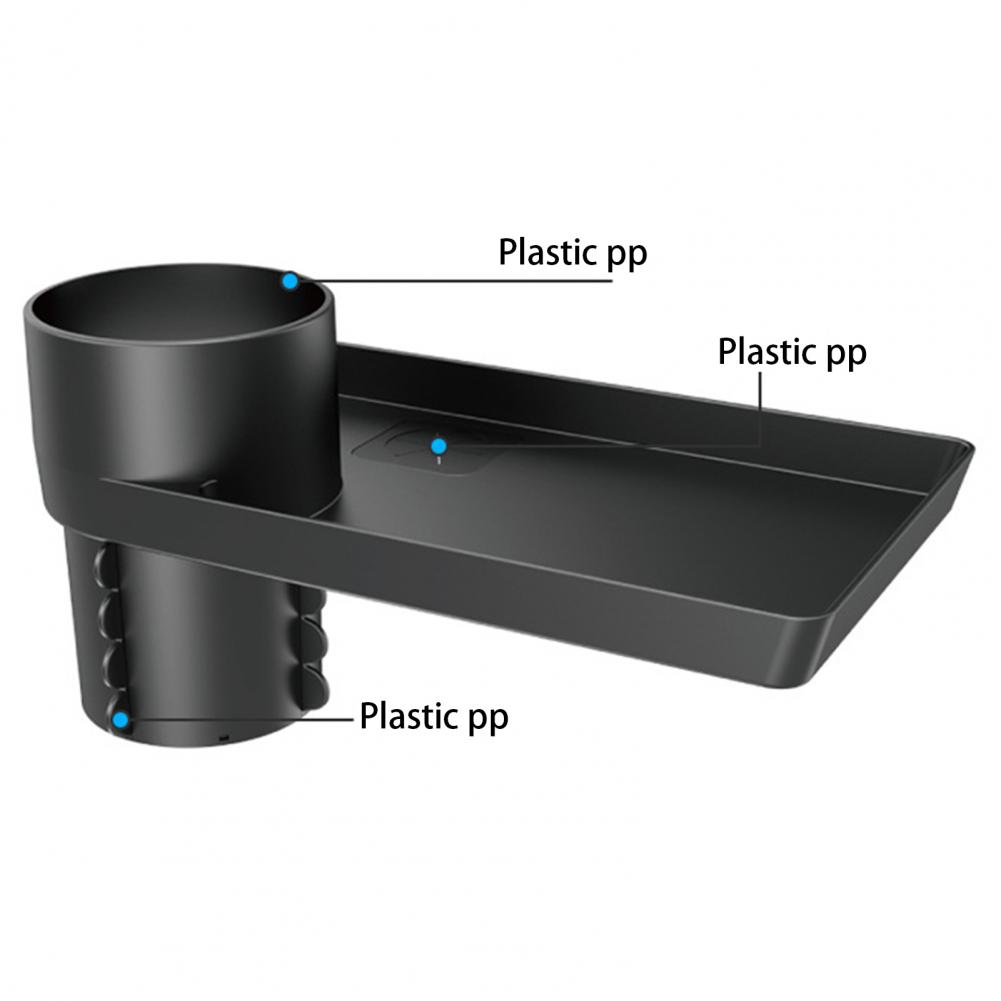 Car Cup Holder Food Tray Organizer Universal Water Cup Holder Tray Expander Organizer Tray Beverage Holder Expanded Table Desk чёрный