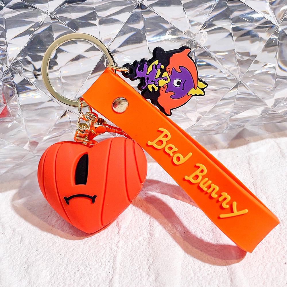 Charming Bad Bunny Soft Rubber Keychain: Cute, Personalized Pendant