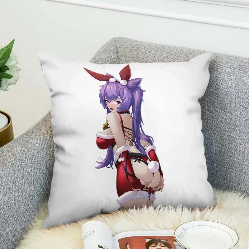 Genshin Impact Pillow Covers Decorative Cushions Cover for Sofa Pilow Cases Sleeping Pillows Pillowcase Fall Decor 45x45 Cushion