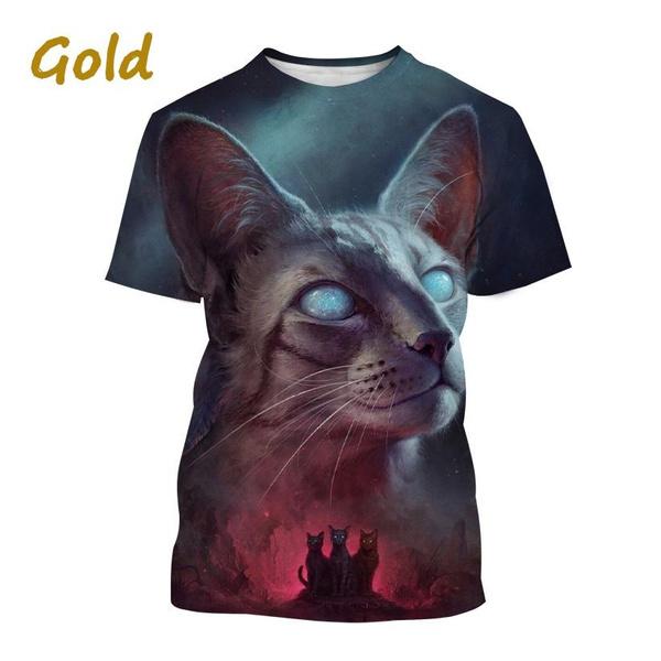 Мужская и женская модная футболка с принтом животных — фото 13