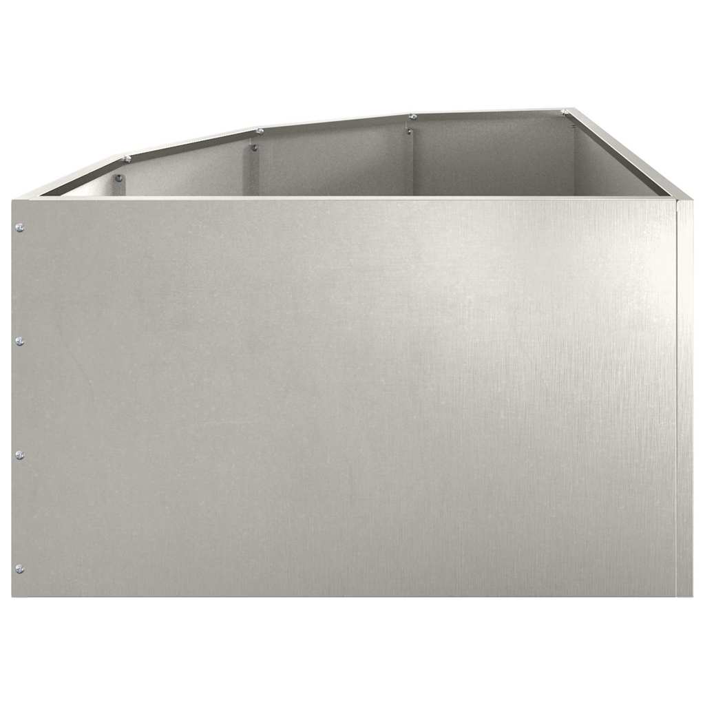 Corner Planter Silver 60 X 60 X 35 Cm Stainless Steel