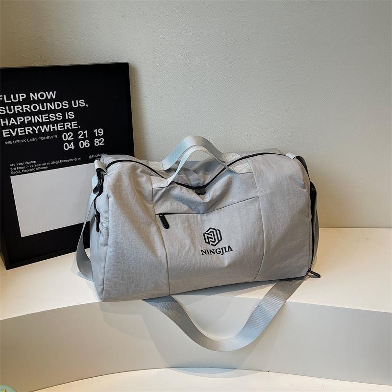 

Модная дорожная сумка для коротких поездок, отделение для сухих и влажных вещей, большая вместимость, женская деловая сумка-даффл, легкая спортивная мужская сумка серый