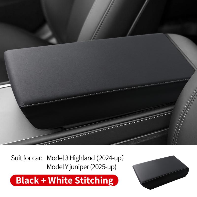Car Center Console Armrest Pad  For Tesla Model 3 Highland / Model Y Juniper ABS Armrest Box Protective Cover Auto Accessories