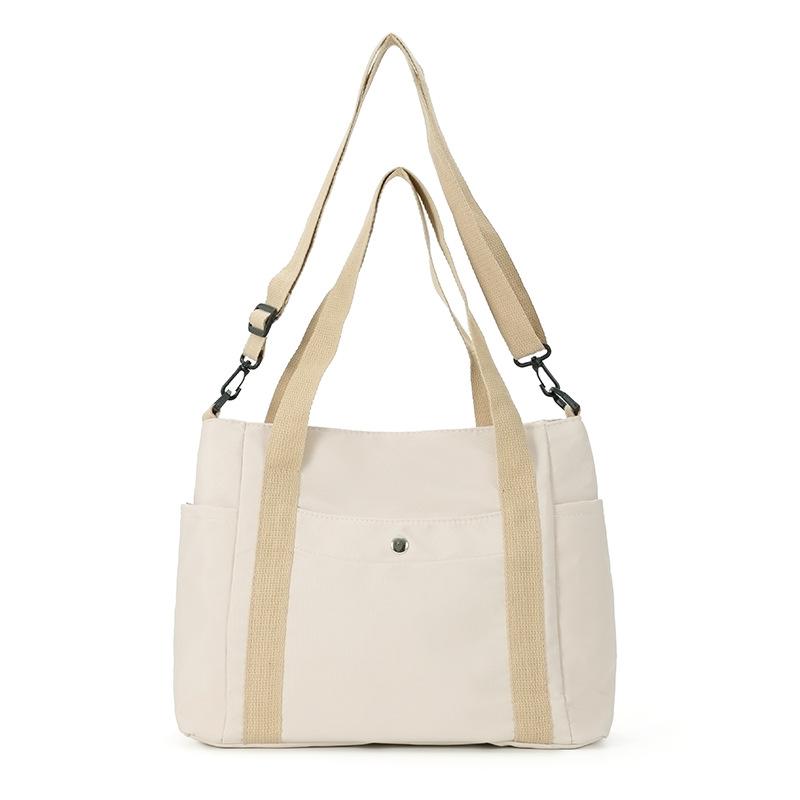 Women Nylon Tote Bag Large Capacity Shoulder Handbag Casual Lightweight Crossbody Bag Multi Pocket Travel Shopping Work Bag