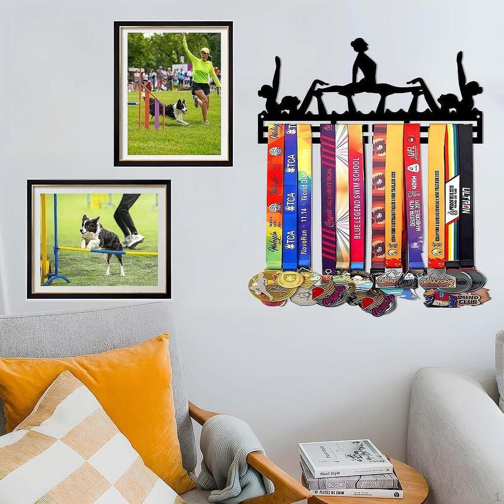 Hanger Holder Organizer Sturdy Black Iron Wall Mounted Shelf Storage Rack