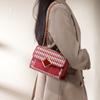 Trendy Versatile Red Wedding Bag for Brides, Women's 2024 New Fashion Crossbody Bag, Stylish and Elegant Small Square Bag