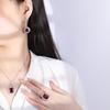 Schmuck Kupfer Vergoldeter Schmuck Simulation Roter Korund Diamant Damen Set Haupt 12 * 16 10 * 10
