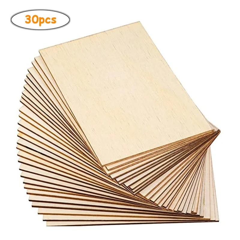 

30pcs 10*15cm Natural Blank Wooden Sheet Boards Unfinished Wood Sheets for DIY Project, Crafting Making, Art Supplies, Painting 10x15cm