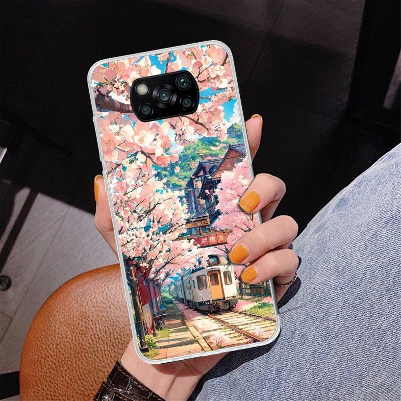 Anime Aesthetic Scenery Phnoe Case for Xiaomi Poco X5 X6 X7 Pro X4 Gt F7 Ultra M8 M7 Redmi 15C 15 13C 13 12C 12 Unique Cover Coq