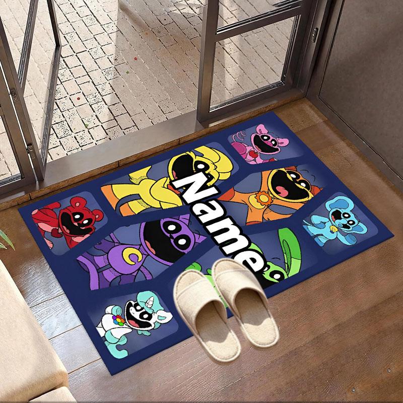 Custom Name Personalized Poppy Playtime Print Carpet, Versatile Home Decor Rug, for Playroom, Apartment, Balcony, Entryway, Hallway Gift