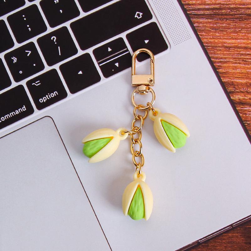 Edible Pistachio Toy Keychain: Personalized Nut Bag Charm Gift