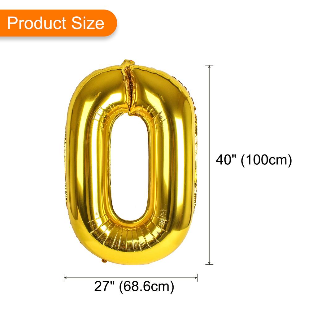 Number Balloons 0 1 2 3 4 5 6 7 8 9 Globos Balls Aluminum Foil Digital Balloon for Birthday Party Wedding Anniversary 40 Inch