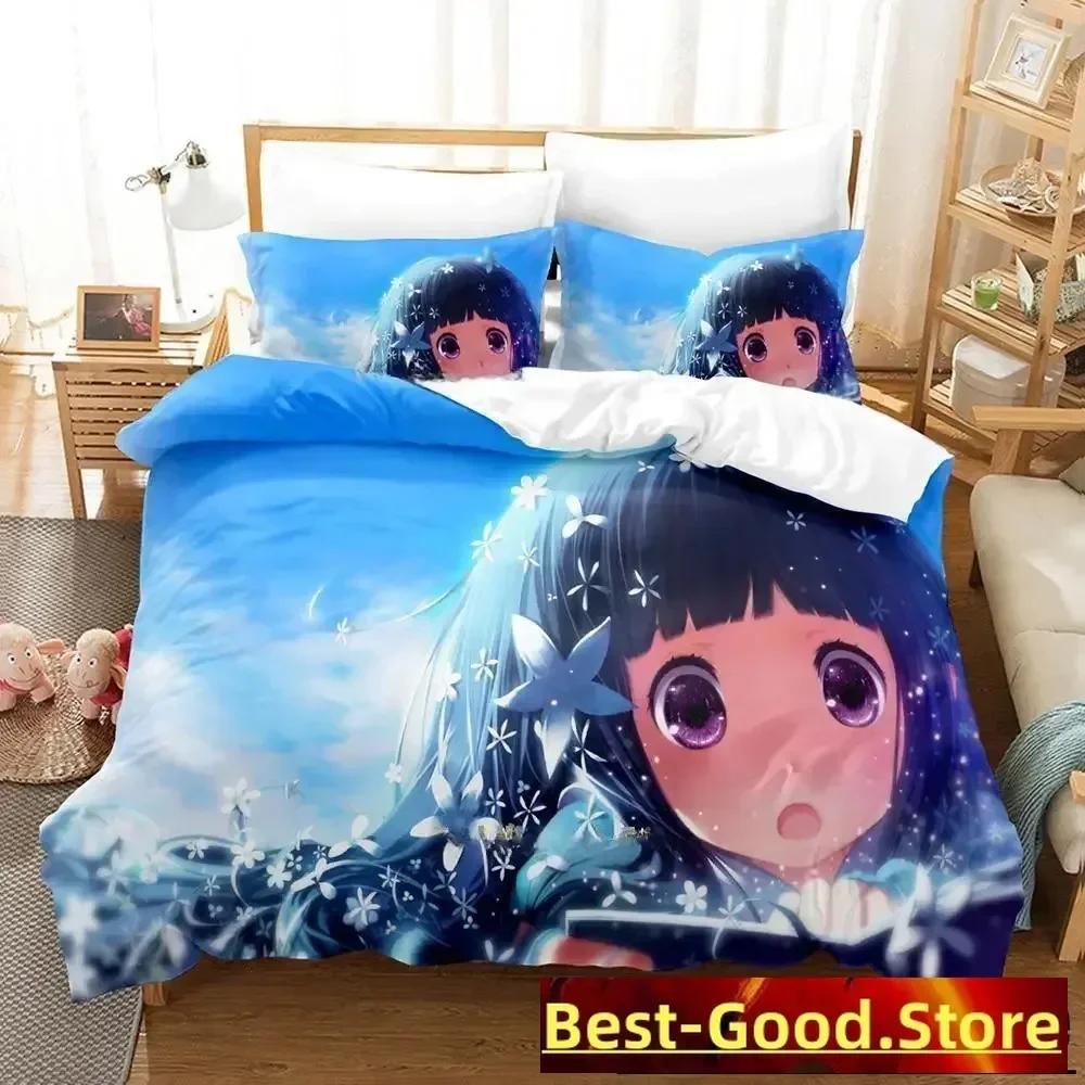 New Hyouka Bedding Set Single Twin Full Queen King Size Bed Set Adult Kid Bedroom Duvet Cover Sets 3D Print Anime Bed Sheet Set
