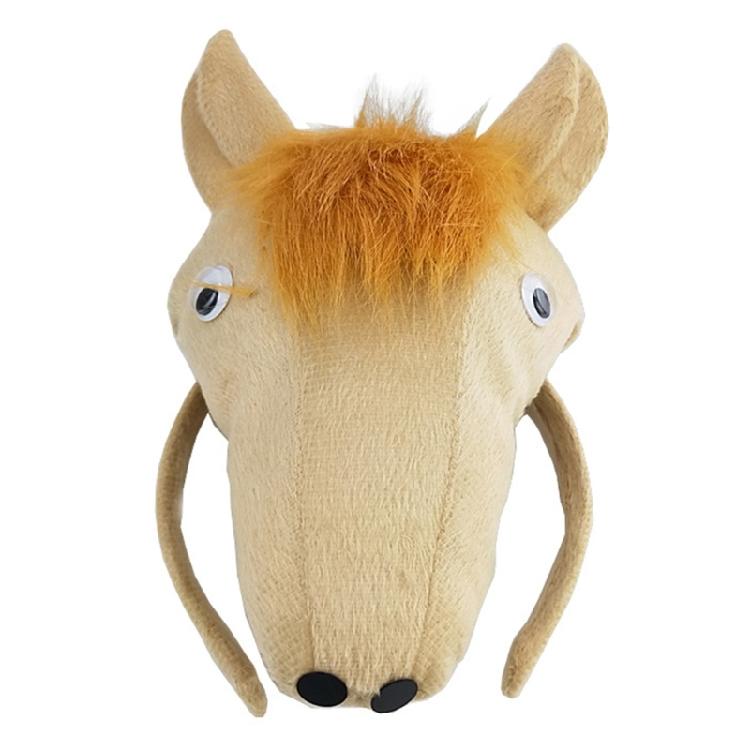 

Cute Stuffed Horse Headbands Performances Hairband Festival Parties Glove/Bowtie