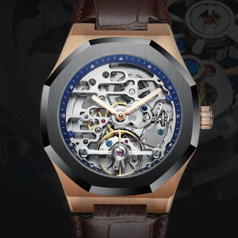 AILANG Watch Men's Mechanical Watch Full Automatic Men's Watch Waterproof New Hollow Founded Watch