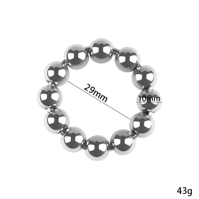 Stainless Steel Small Large Metal Penis Lock Cock Ring Set Delay Ejaculation Ball Erection Cock Ring Slave Male Sex Toy Man