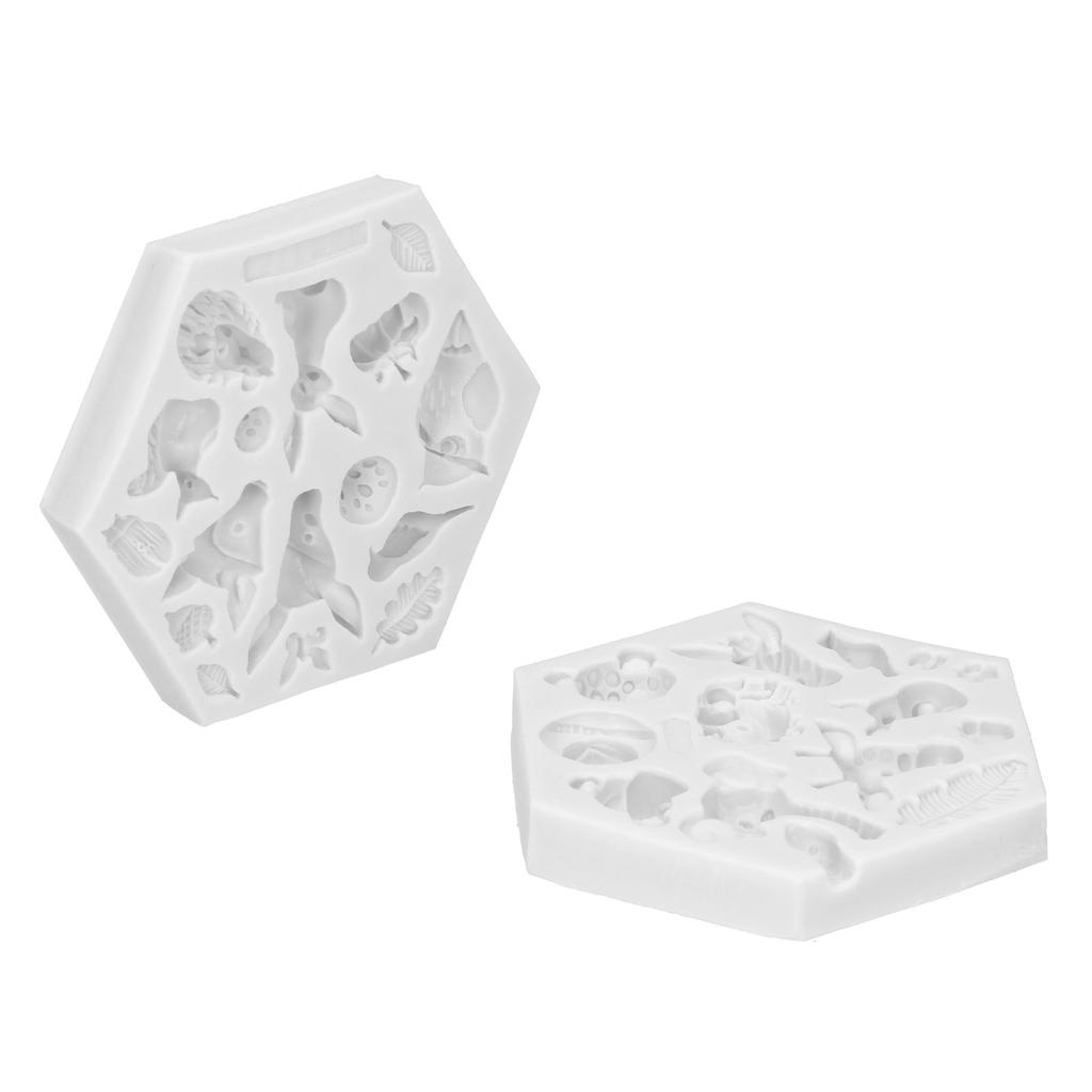 2PcsCelsiusSet Animal Pattern Silicone Fondant Mold Chocolate Soap Cake Maker Mold Baking Tool