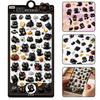 3D Cute Black Cat Puff Sticker, 4PCS Kawaii Cartoon Animal Mini Puffy Stickers, for DIY Scrapbooks Journals Laptops Phone Case