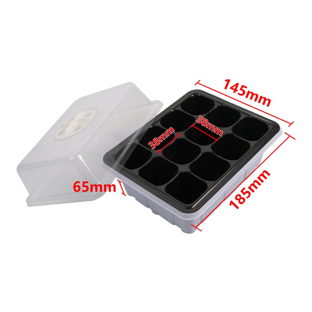 6/12/13 Grid Ventilation Germination Box With Ventilation Hole Cultivation Planting Box Square Round Seedling Starter Tray
