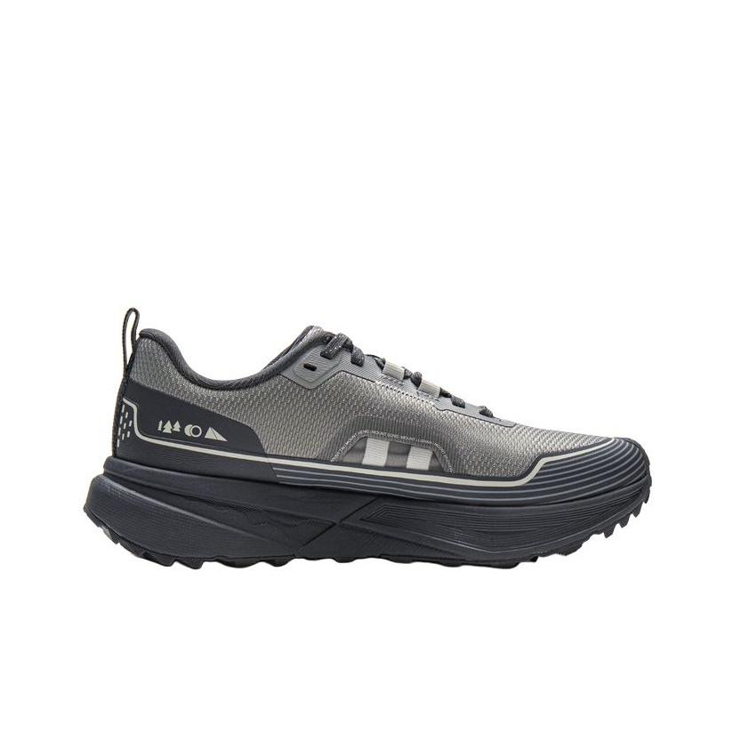 Pantofi de Drumeție Li Ning Outdoor CF Trail Confortabili la Modă Absorbție a Șocurilor Durabili Top Jos Unisex Pantofi de Drumeție Gri Pietriș Nisip Rece Negru AHCV037-15