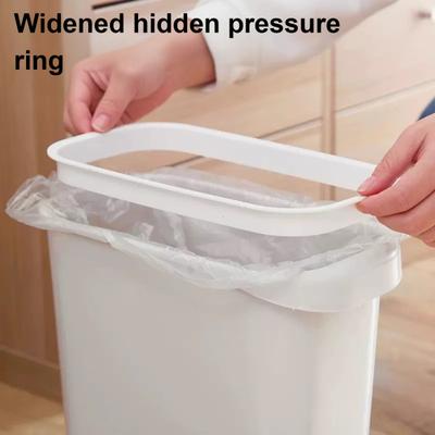 Slim Garbage Can Large Capacity High Durability Easy To Clean Bathroom Garbage Container Decorative Trash Bin